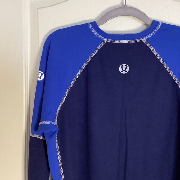 Lululemon Athletica Men's Blue Top Long Sleeves Color Block Size M Sports - Picture 7 of 10